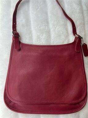 vintage Coach 9134 Hippie Flap bag red leather Old Coach / Coach Legacy *RARE*